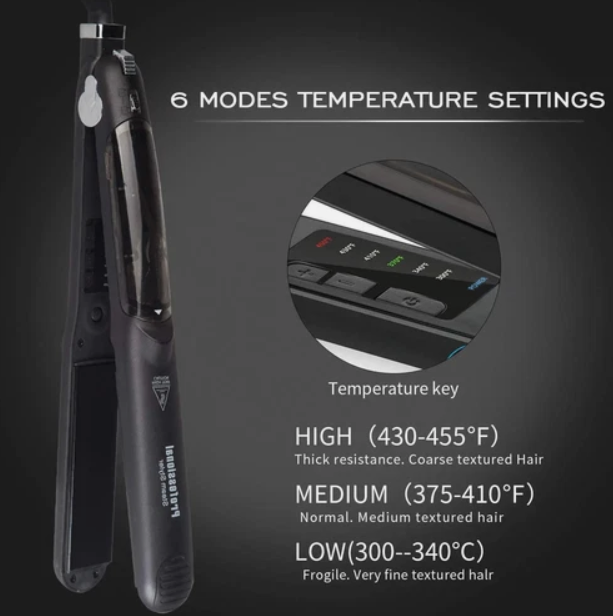 Plancha profesional a vapor turmalina